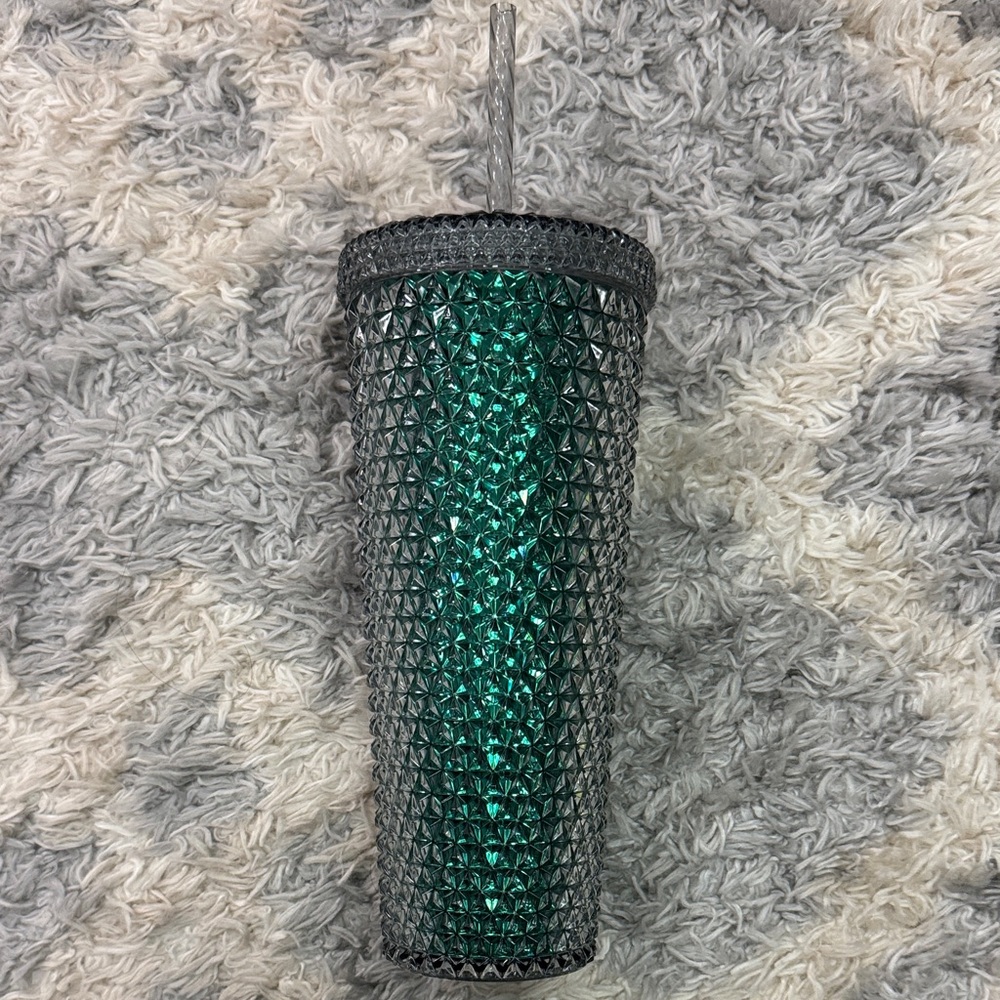 26oz Emerald and Charcoal Textured Tumbler